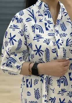 پیراهن عروسکی طرحدار کد 7563