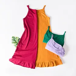 پیراهن پایین چین خالخالی کد 7628