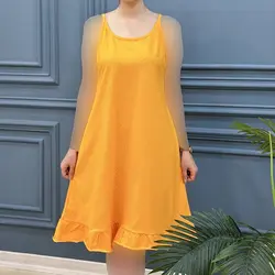 پیراهن پایین چین خالخالی کد 7628