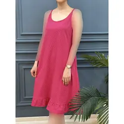 پیراهن پایین چین خالخالی کد 7628