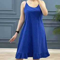 پیراهن پایین چین خالخالی کد 7628