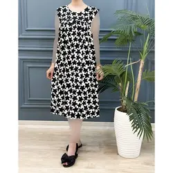 پیراهن نخی فانتزی کد 7677