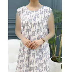 پیراهن نخی فانتزی کد 7677