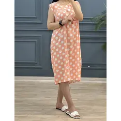 پیراهن نخی فانتزی کد 7677