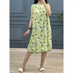 پیراهن نخی فانتزی کد 7677