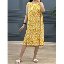 پیراهن نخی فانتزی کد 7677