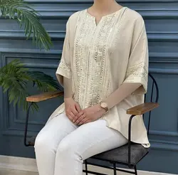 شومیز پولک دوزی گلشید کد 7711