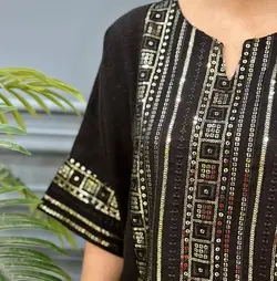 شومیز پولک دوزی گلشید کد 7711