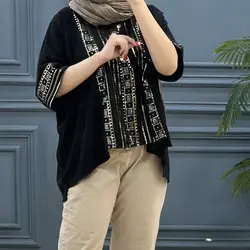 شومیز پولک دوزی گلشید کد 7711