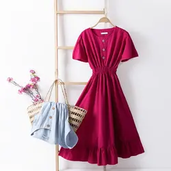 پیراهن کمر کش سوگل کد 7743