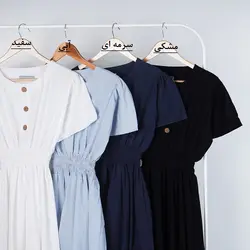 پیراهن کمر کش سوگل کد 7743