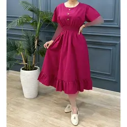 پیراهن کمر کش سوگل کد 7743