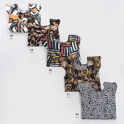 پیراهن نخی طرحدار کد 7848