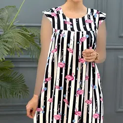 پیراهن نخی طرحدار کد 7848