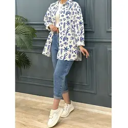 مانتو طرحدار آسنات کد 7869