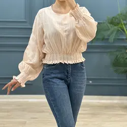 بلوز پایین کش سولینا کد 7878