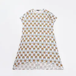 پیراهن بلند طرحدار کد 7893