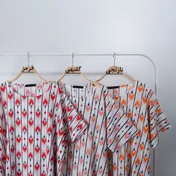 پیراهن بلند طرحدار کد 7893