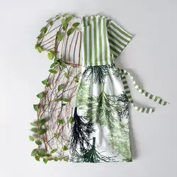 پیراهن آستین کوتاه طرحدار کد 8036