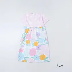 پیراهن آستین کوتاه طرحدار کد 8036