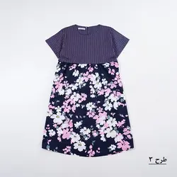 پیراهن آستین کوتاه طرحدار کد 8036