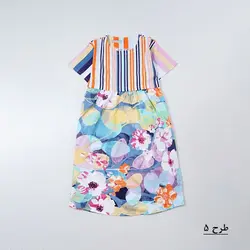 پیراهن آستین کوتاه طرحدار کد 8036