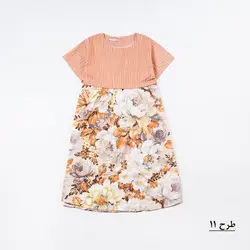 پیراهن آستین کوتاه طرحدار کد 8036