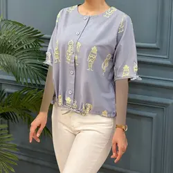 بلوز لینن گلدوزی کد 8042 (2)