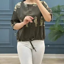بلوز لینن گلدوزی کد 8042 (2)