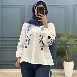 شومیز گلدوزی ترمه کد 8067