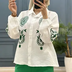 شومیز گلدوزی ترمه کد 8067