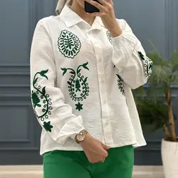 شومیز گلدوزی ترمه کد 8067