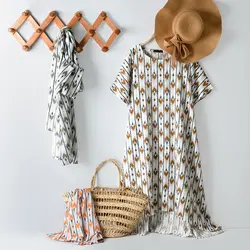 پیراهن بلند طرحدار کد 8063 (2)