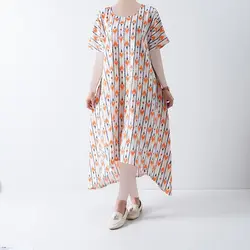 پیراهن بلند طرحدار کد 8063 (2)