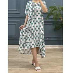 پیراهن بلند طرحدار کد 8063 (2)