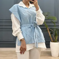 ست شومیز وست کاملیا کد 8089 (2)