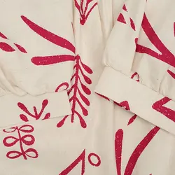 پیراهن بلند لینن طرحدار کد 8087