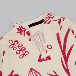 پیراهن بلند لینن طرحدار کد 8087