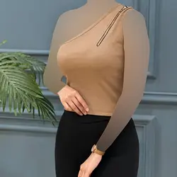 تاپ کراپ زیپ دار حنا کد 8118