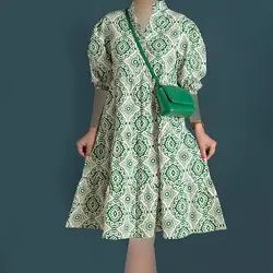 پیراهن لینن طرحدار ویانا کد 8360