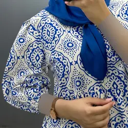 پیراهن لینن طرحدار ویانا کد 8360