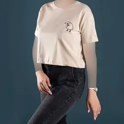 تیشرت کراپ میقولی کد 8389