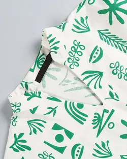 پیراهن لینن طرحدار بیتا کد 8459