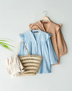 شومیز لینن هیما کد 8574