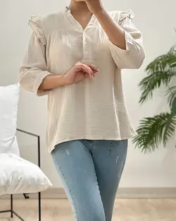 شومیز لینن هیما کد 8574