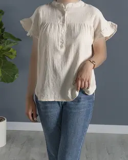 شومیز لینن صبا کد 8838