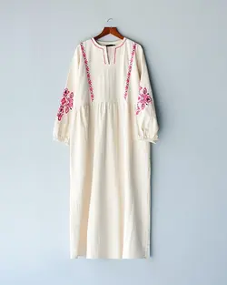 پیراهن آستین گلدوزی آنیل کد 8881