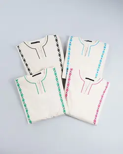 پیراهن آستین گلدوزی آنیل کد 8881