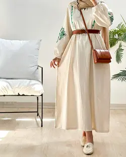 پیراهن آستین گلدوزی آنیل کد 8881