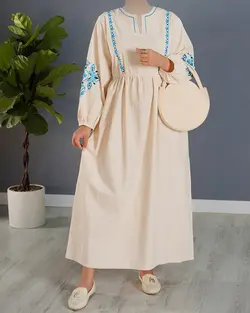 پیراهن آستین گلدوزی آنیل کد 8881